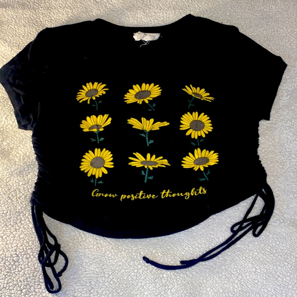 Girls sunflower crop top